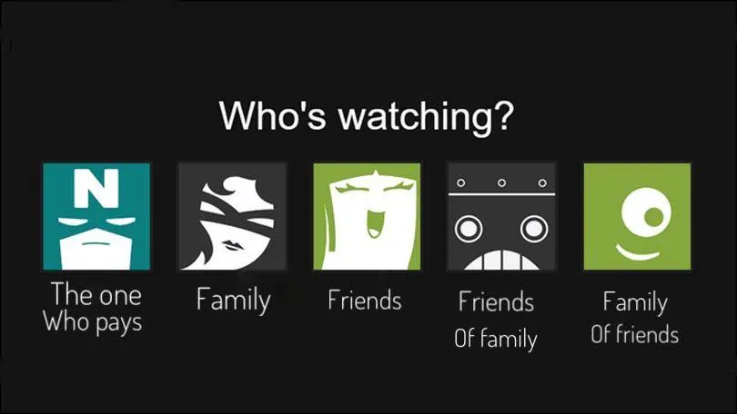 Cuenta de Netflix representando cómo compartimos el sistema hasta el extremo