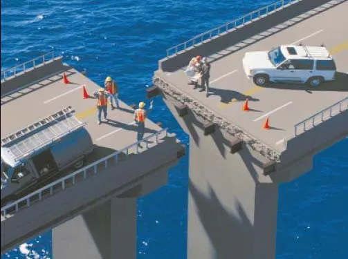 A broken bridge