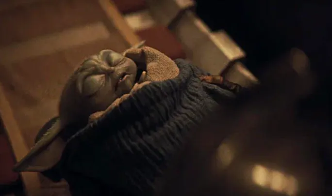 Baby Yoda sleeping