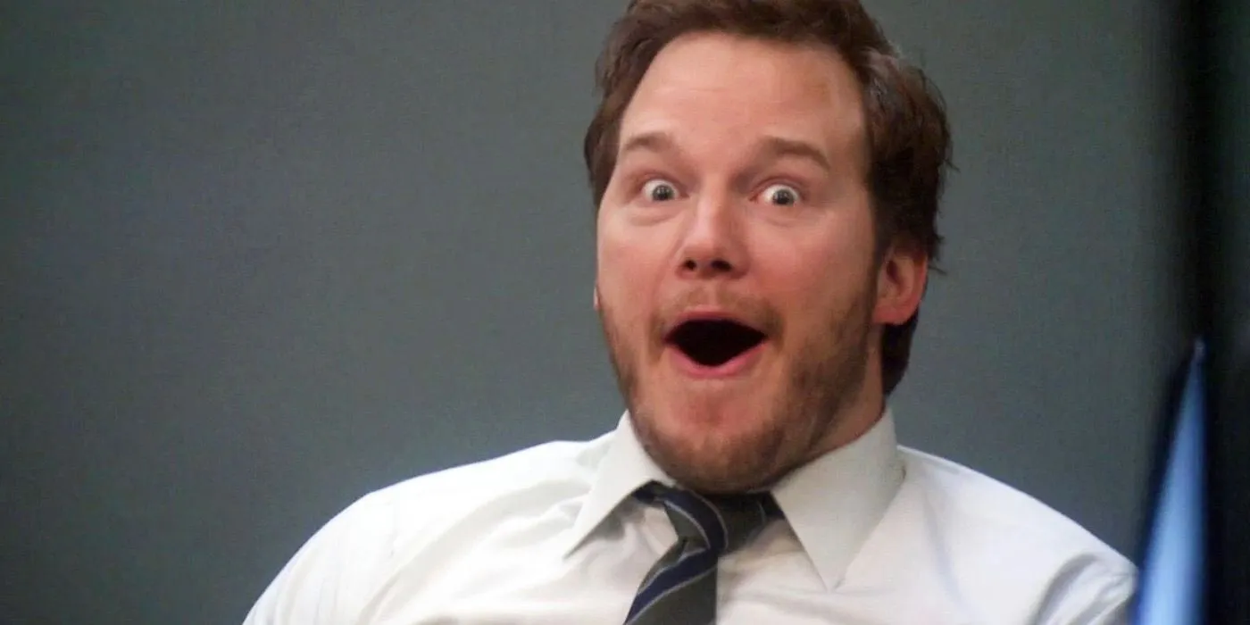 Chris Pratt looking extremely excited