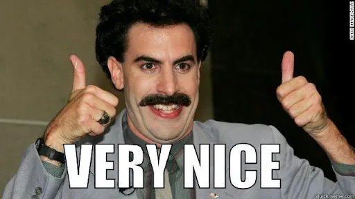 Borat very nice meme