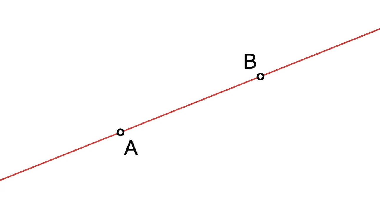 A line going through two points A and B