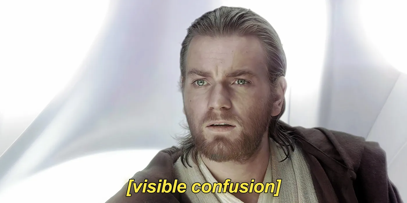 Obi-Wan Kenobi, confundido