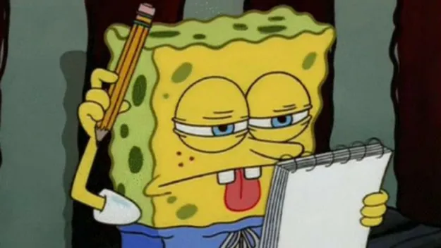 Spongebob thinking