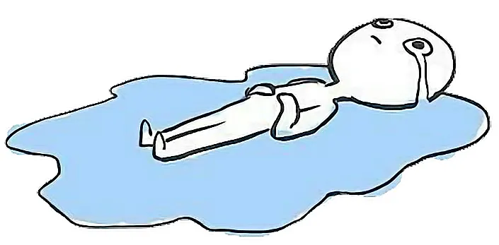 Llorando en el suelo