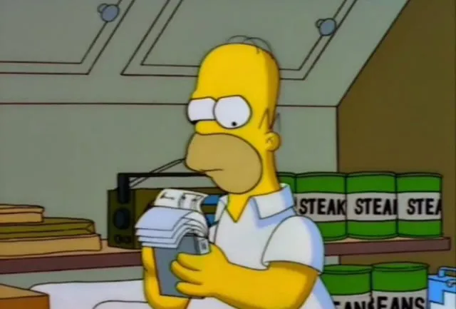 Homer Simpson thinking