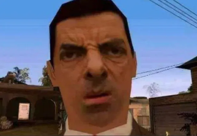 Mr Bean in vintage GTA style