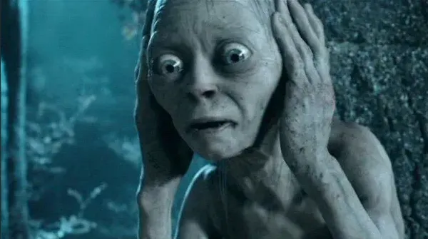 Gollum, worried