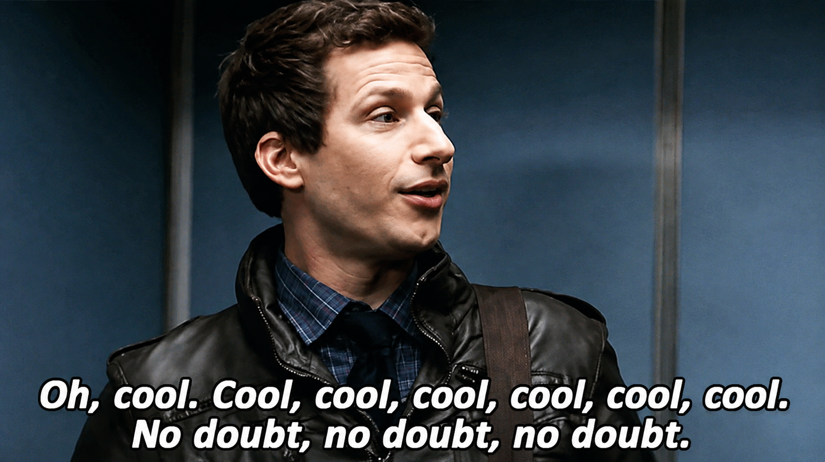 Jake Peralta with his iconic 'cool, cool, cool' line