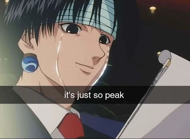 Crollo with the 'peak' meme
