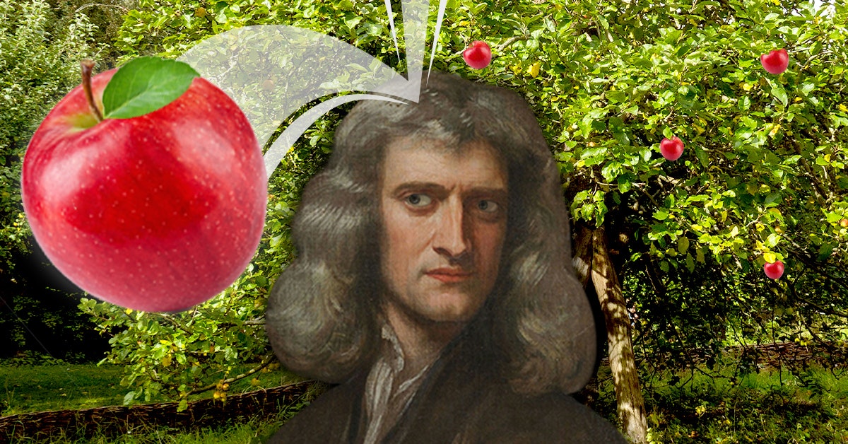 Newton and a falling apple