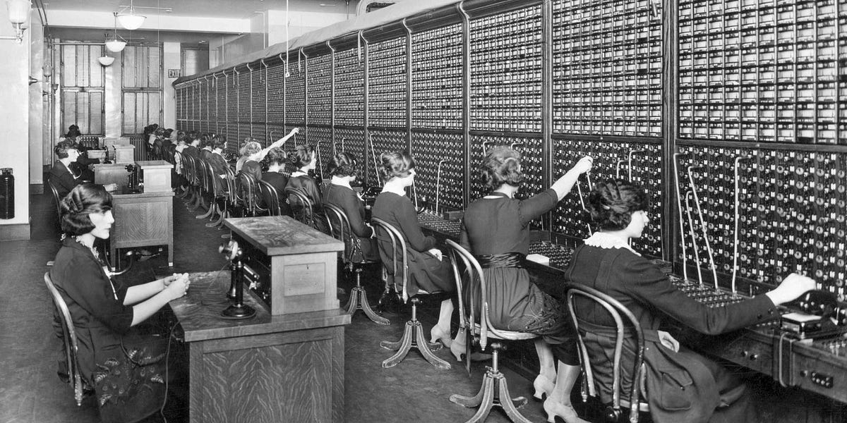 Many telephone operators